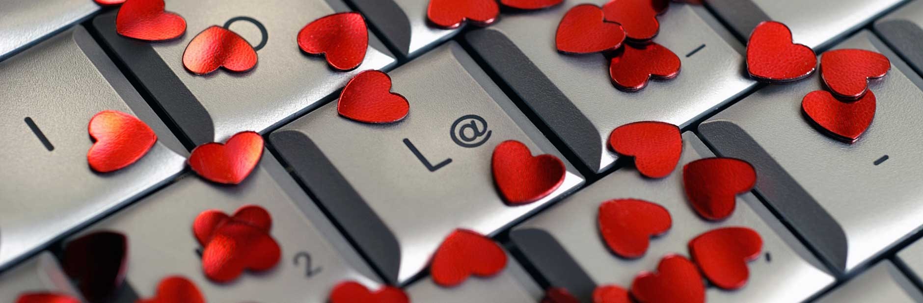 hearts on a keyboard