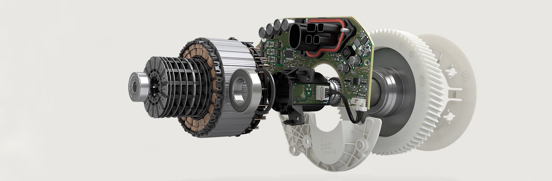 Three-dimensional diagram of electric bike motor.