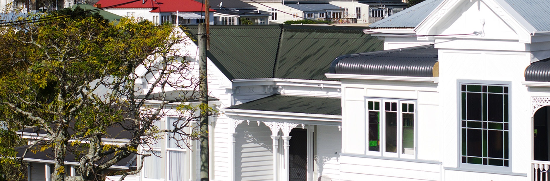 White weatherboard house