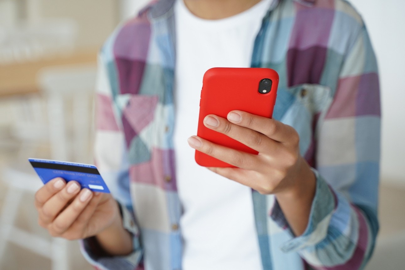 Image of a woman on her phone
