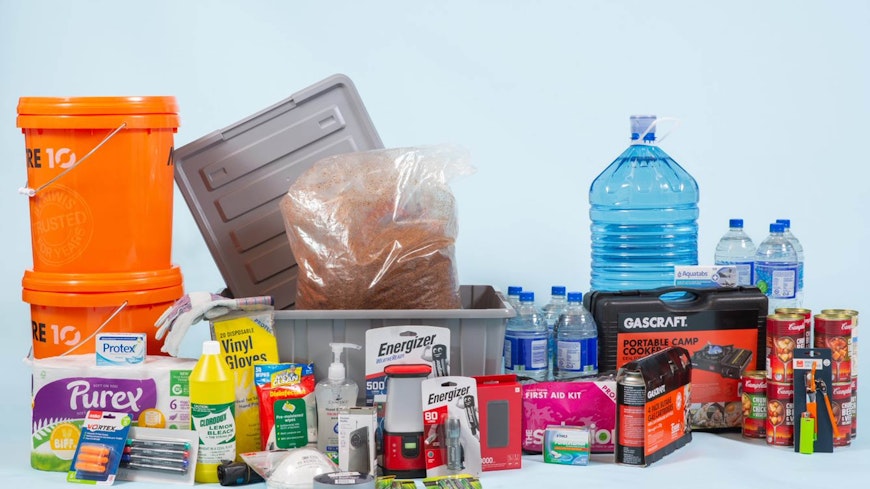 Home emergency kit width