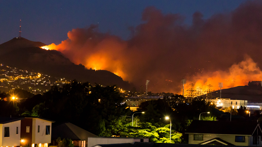 Port hills fire width