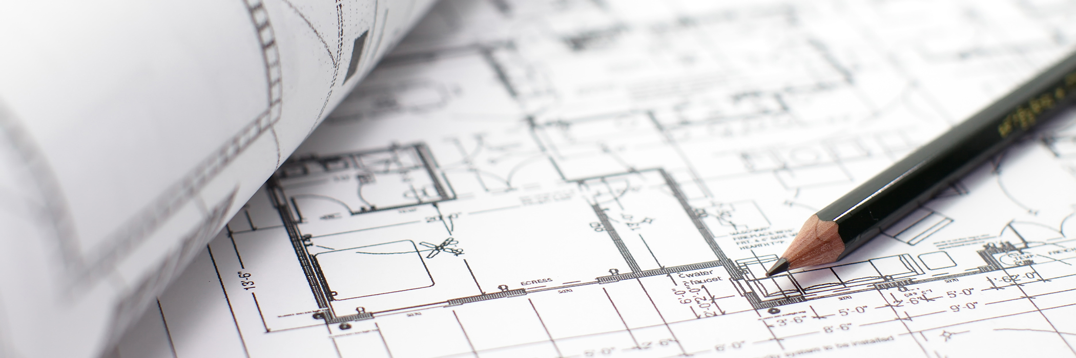 Close up of architecture plan.