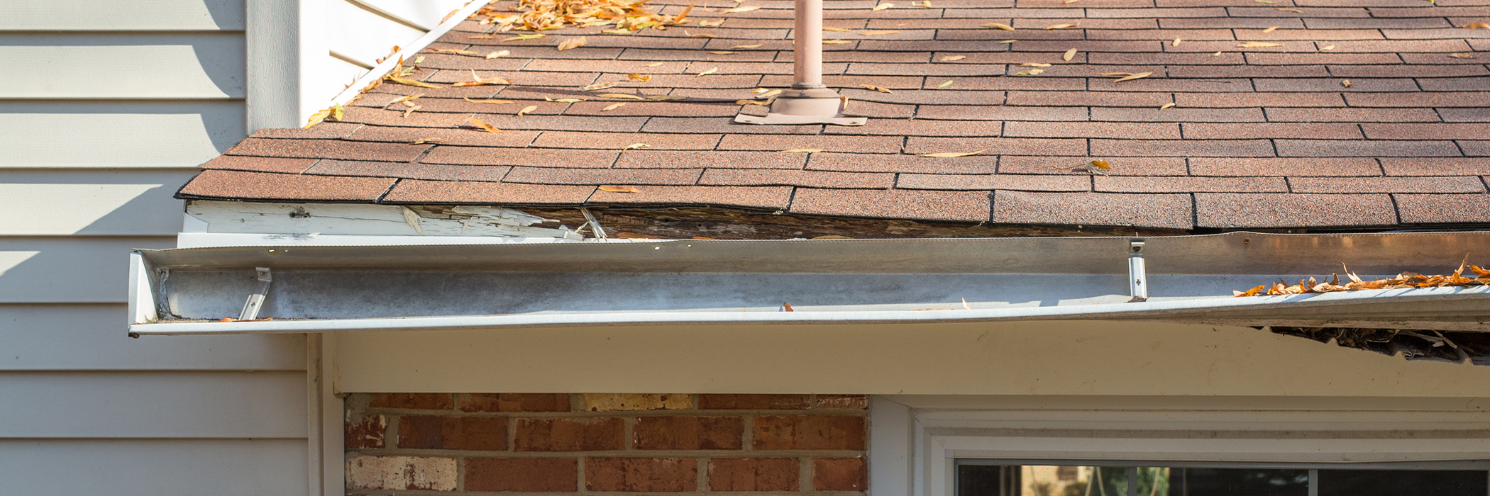Photo of broken roof.