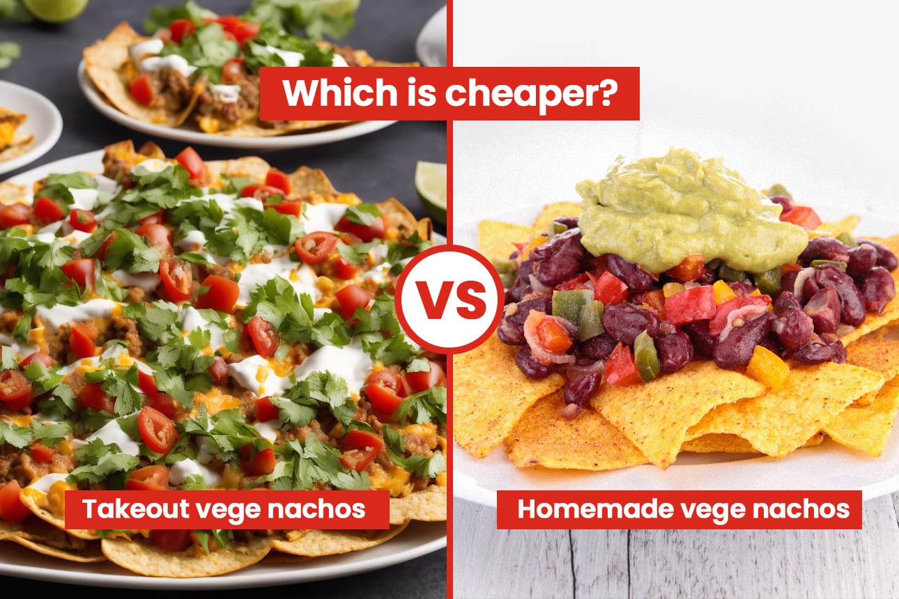 Image of takeout nachos versus homemade nachos