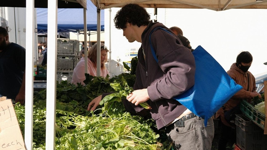 Photograph of local vegetable market