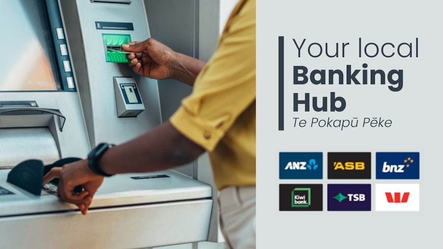 Image of a woman using an ATM machine