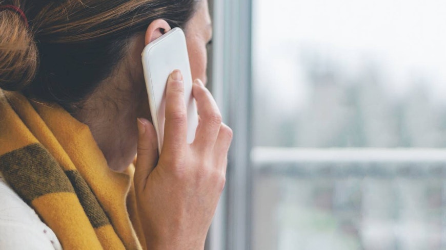 Image of a woman in a call