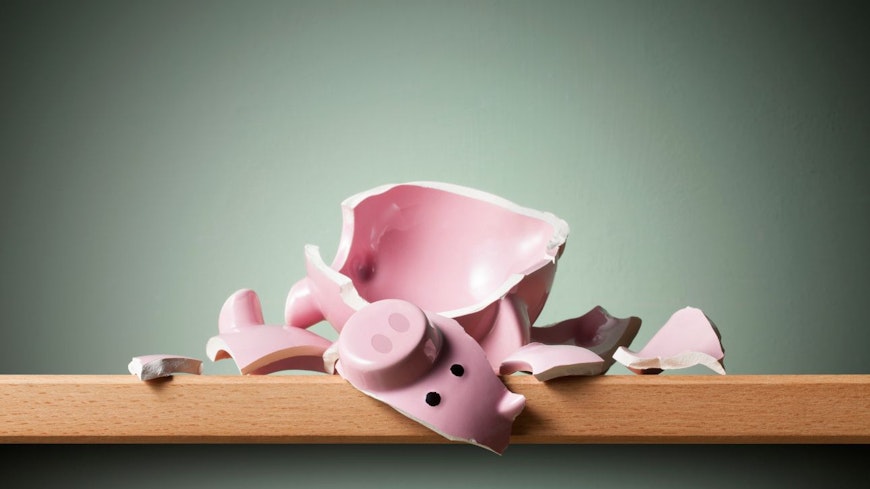 Image of a broken piggy bank