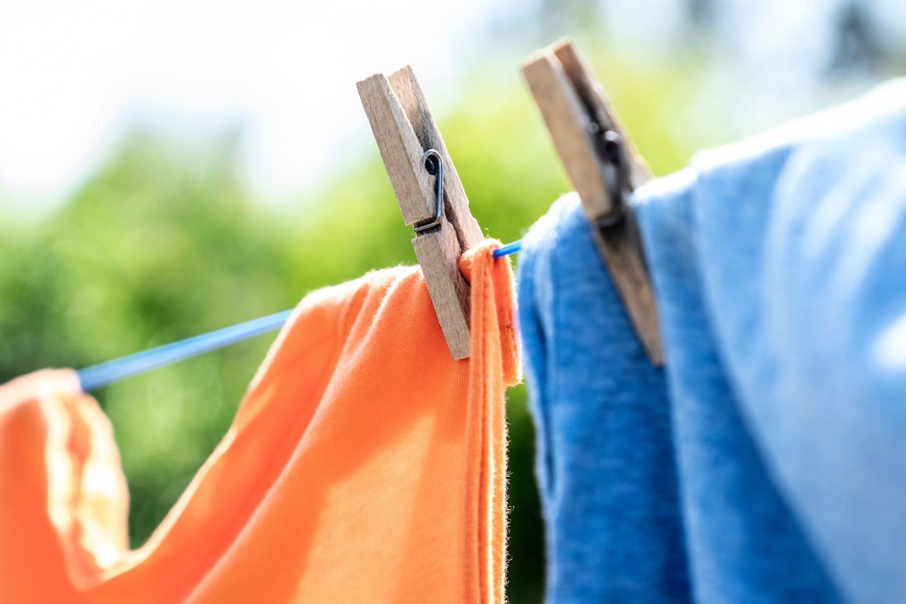 Image of hanging clothes