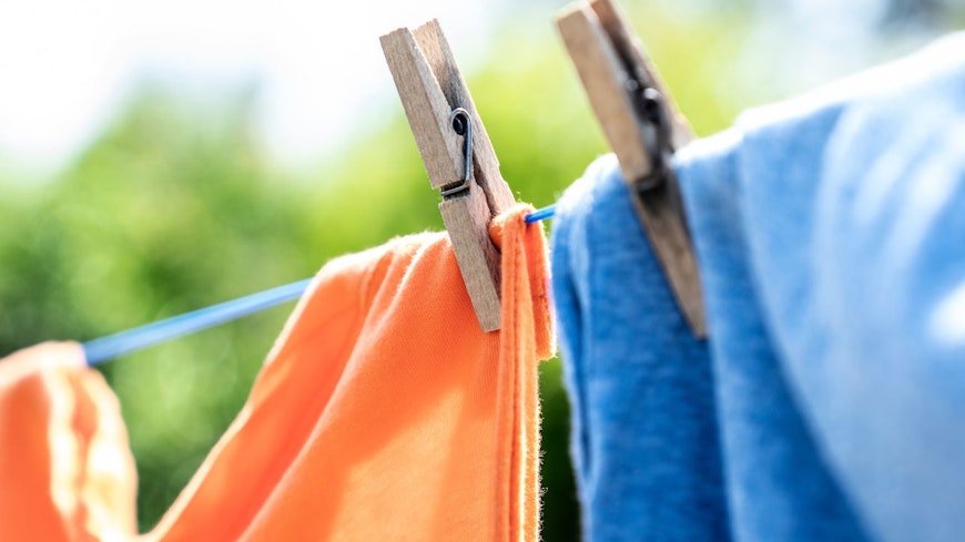 Image of hanging clothes