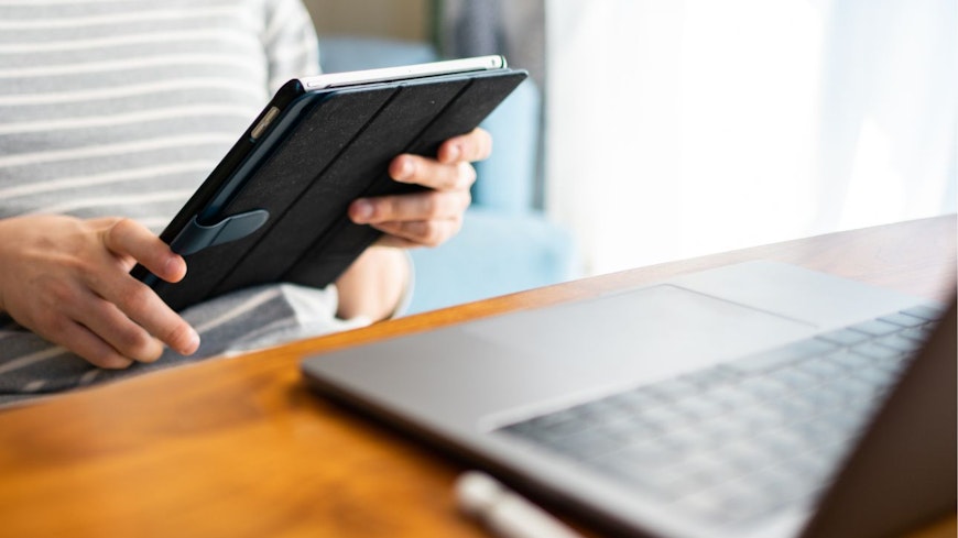 Image of a laptop and tablet