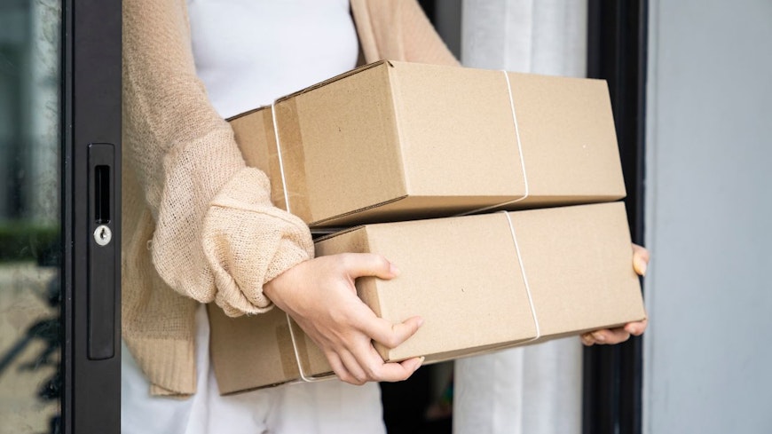Woman holding parcels