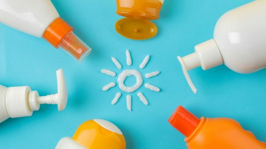 Photo of different sunscreens