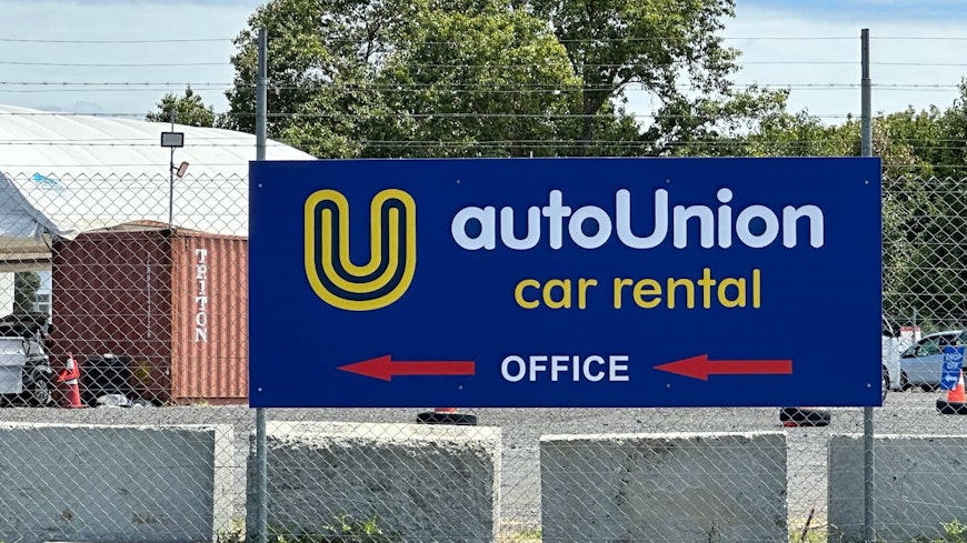 AutoUnion car rental sign