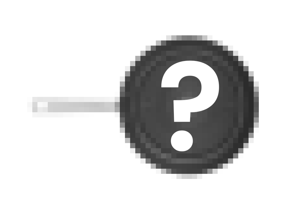 Graphic of a blurry pot with question mark symbol.