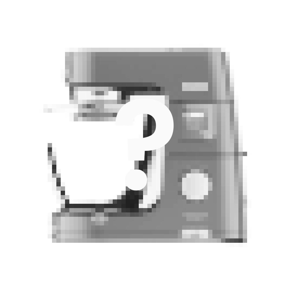 Graphic of a mixer with question mark symbol.