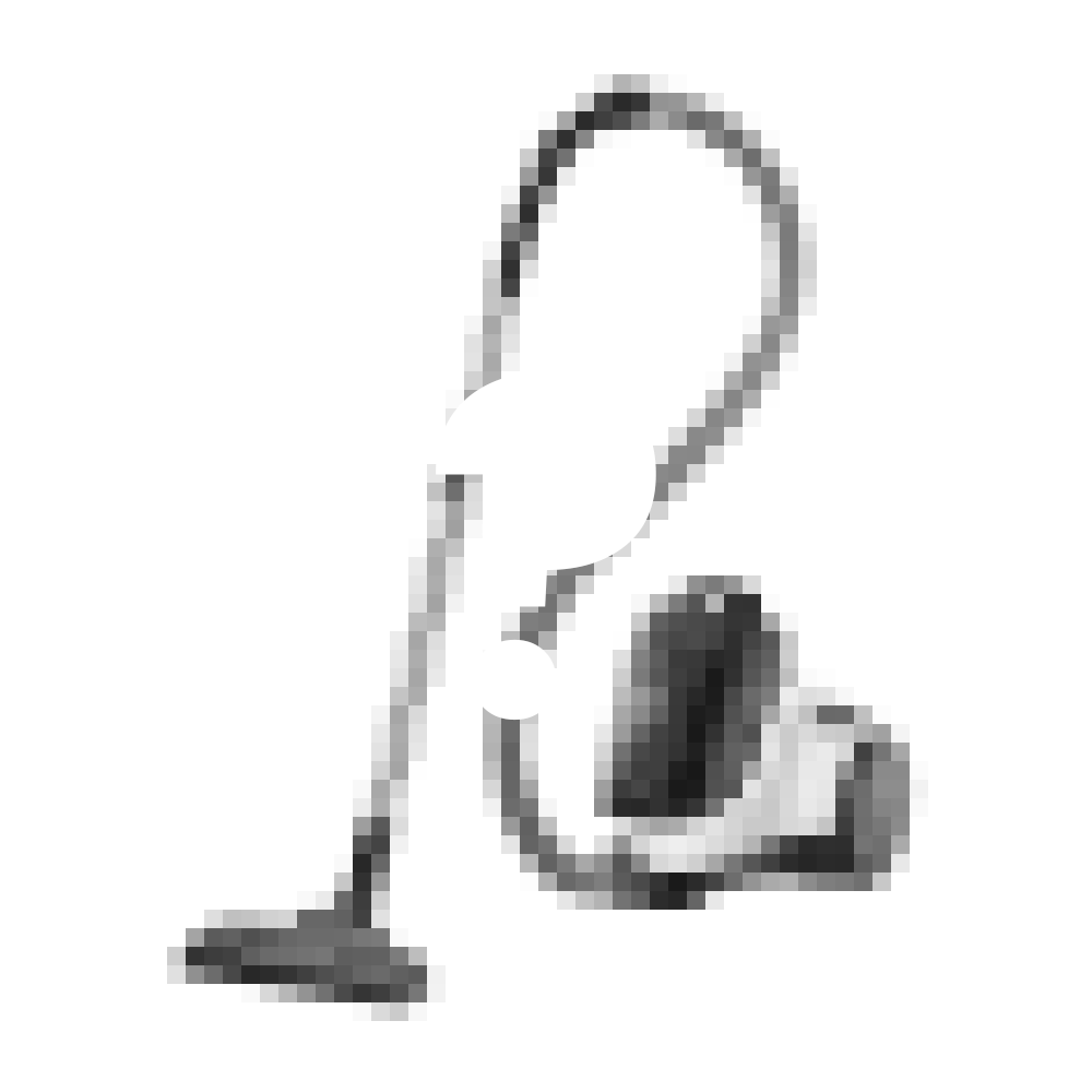 Graphic of a vacuum with question mark symbol.