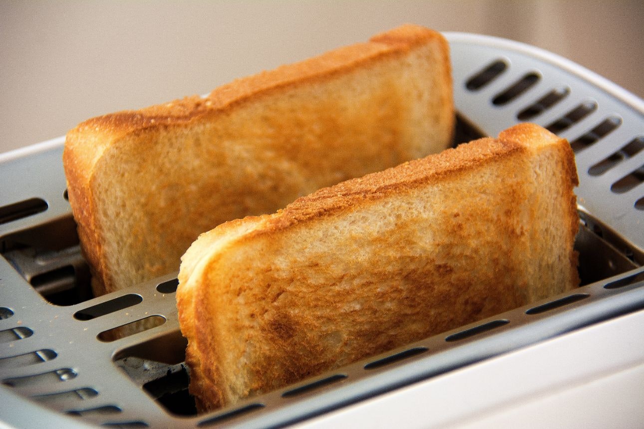 Image of bread popping out of a toaster