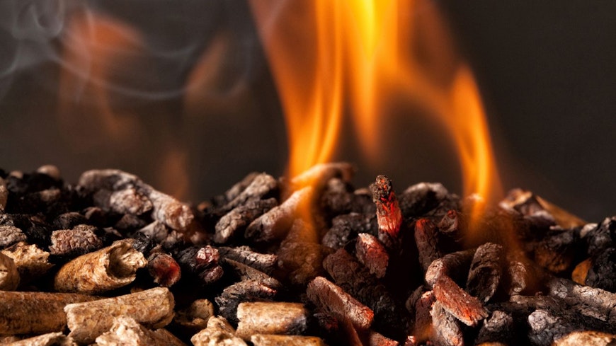Image of burning pellets