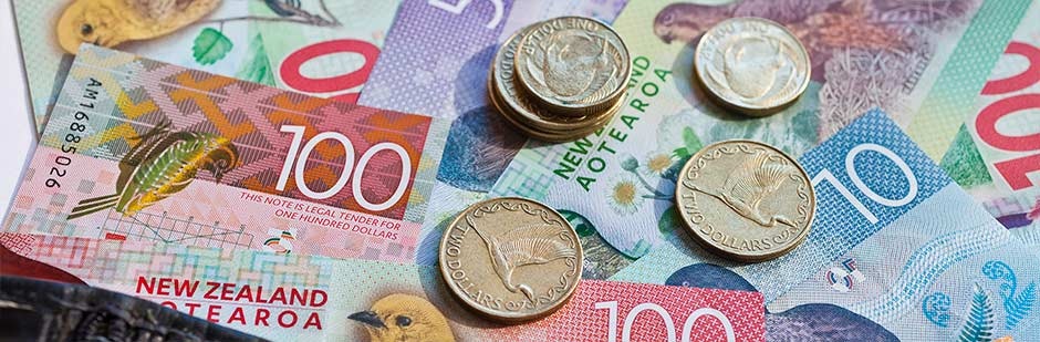 NZ cash and coins.