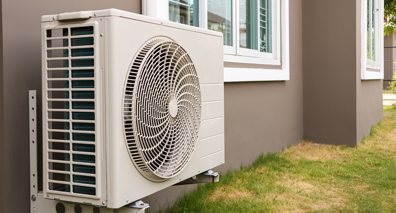 Outdoor heat pump unit.