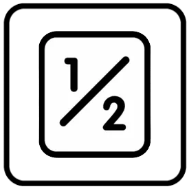 Half load wash symbol