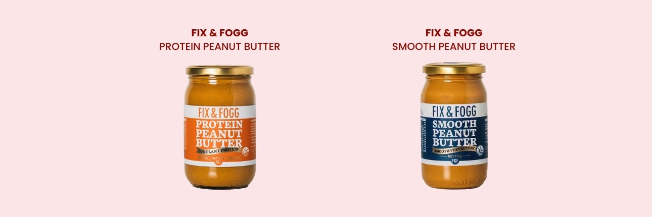 Two jars of peanut butter.