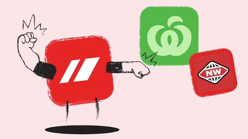 Graphic of supermarket logos