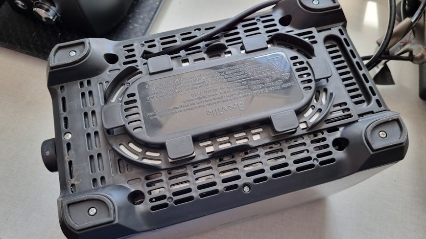 Bottom of a toaster