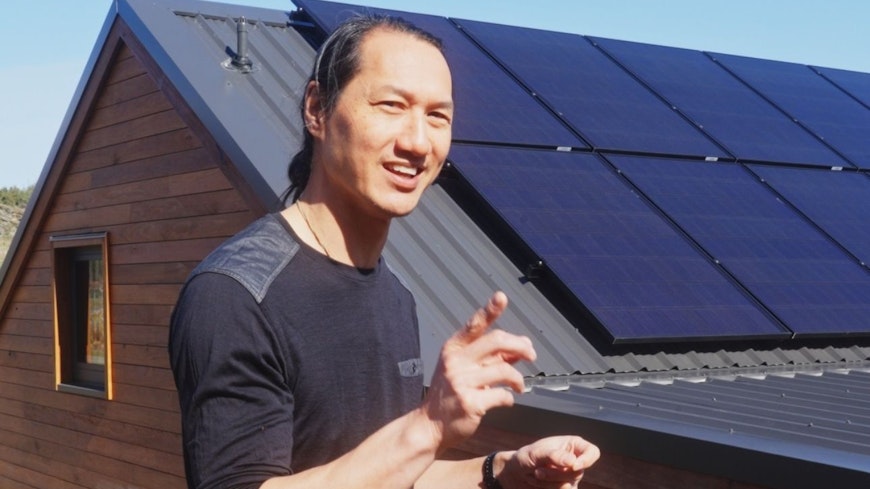 Trent Yeo and his energy-efficient home in Arrowtown