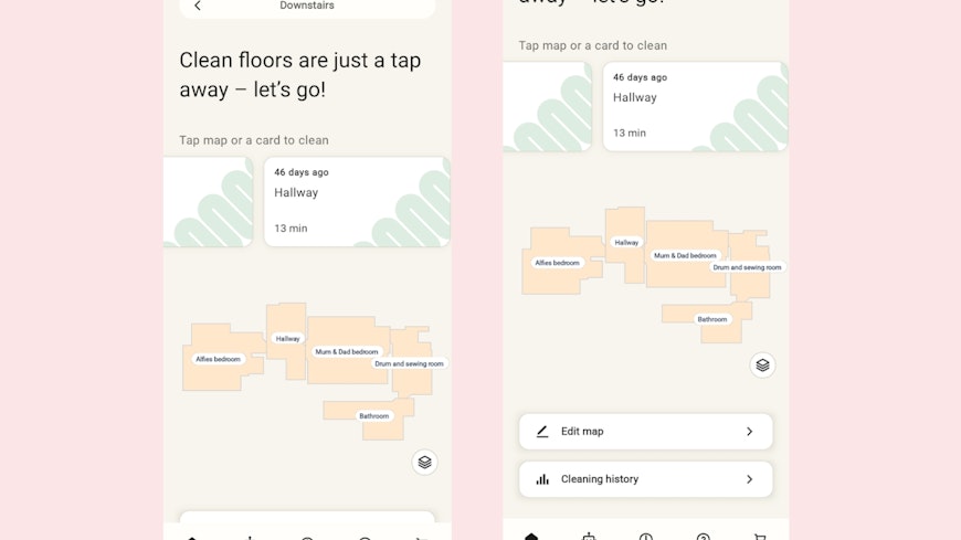 Swipe up to reveal map editing – not obvious!