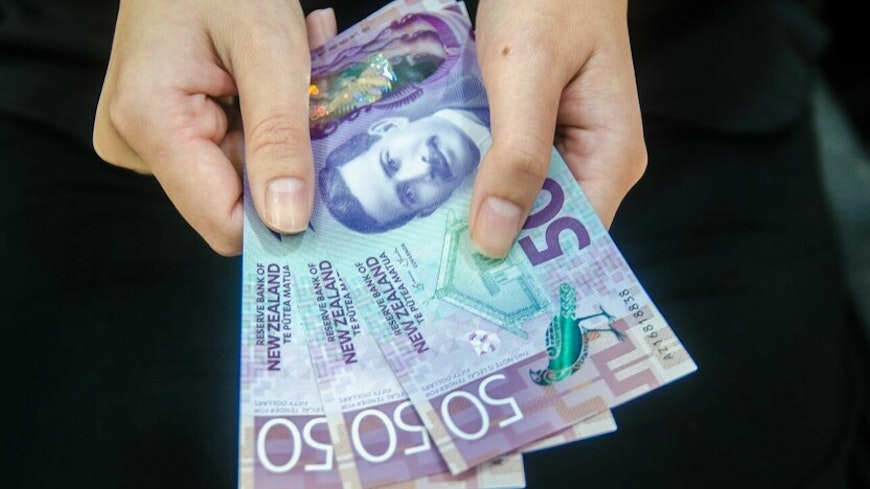 Person saving money.