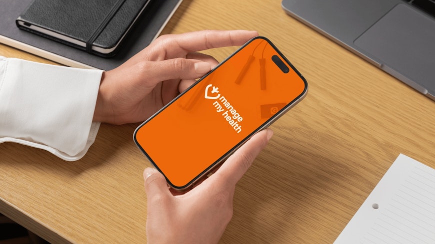 Manage My Health app on phone.